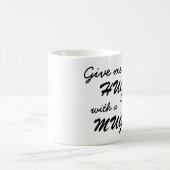 Hug au café avec citation de Mug Retro Mug (Centre)