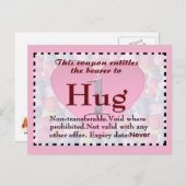 Hug Coupon Briefkaart (Voorkant / Achterkant)