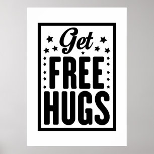 Hug Day - Fun Retro Adverteren Poster