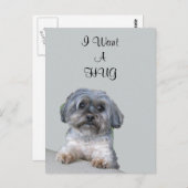 Hug Dog Briefkaart (Voorkant / Achterkant)