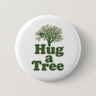 Hug een boom voor de Dag van de Aarde Ronde Button 5,7 Cm