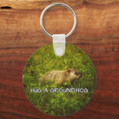 Hug een grondhog sleutelhanger (Voorkant)