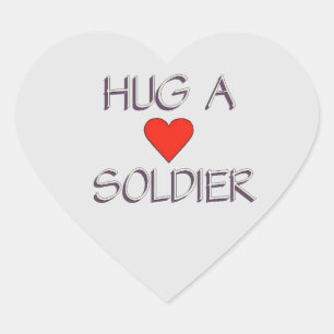 Hug een Soldaat Hart Sticker