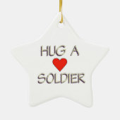 Hug een Soldaat Keramisch Ornament (Achterkant)