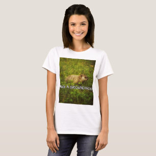 Hug een T-shirt van de grondhog