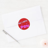 Hug een verpleegster PRN Ronde Sticker (Envelop)