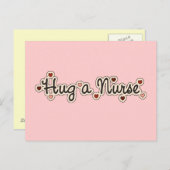 Hug een verpleegster T-shirts en cadeautjes Briefkaart (Voorkant / Achterkant)