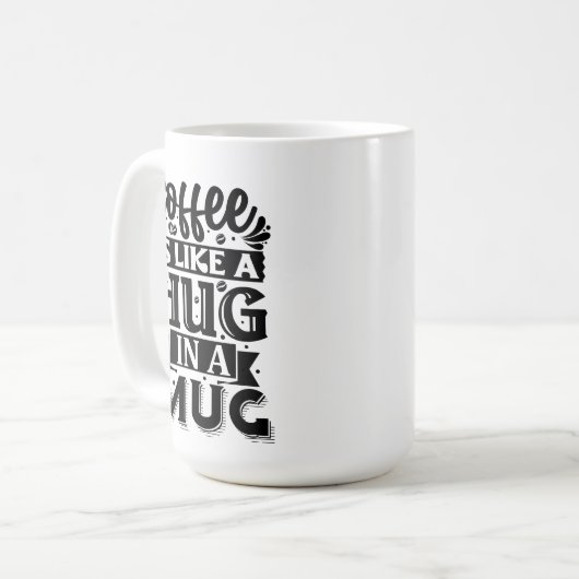 Hug in een Mok koffie Mok (Voorkant links)