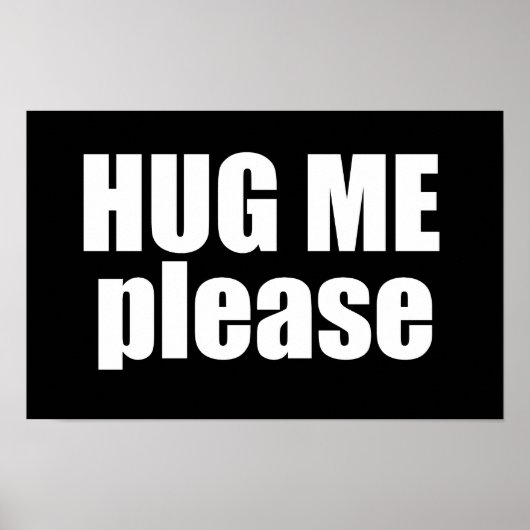 Hug me alsjeblieft poster (Voorkant)