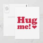 Hug me briefkaart (Voorkant / Achterkant)