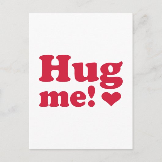 Hug me briefkaart (Voorkant)