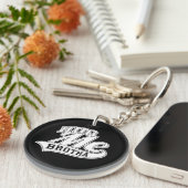 Hug me Brotha op Black Sleutelhanger (Voorkant Rechts)