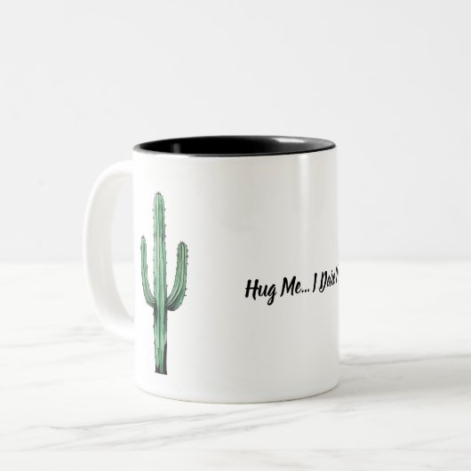 Hug Me Cactus Mug - Conception drôle et audacieuse (Devant gauche)