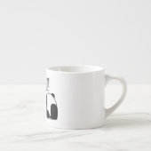 "Hug Me" Cute Minimalist Panda Ceramic Coffee Mug Espresso Kop (Rechts)
