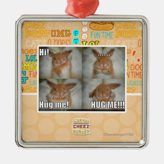 Hug me metalen ornament (Voorkant)