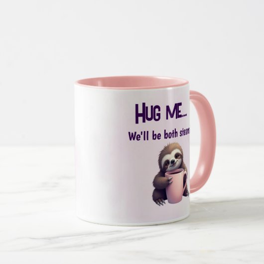 Hug Me Sloth Mug - Cosy and Steant Fun (Devant droit)