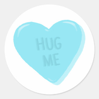 "Hug me" Snoep Conversation Heart Sticker