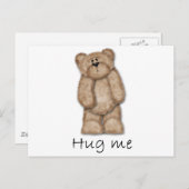 Hug me Teddy Bear Briefkaart (Voorkant / Achterkant)