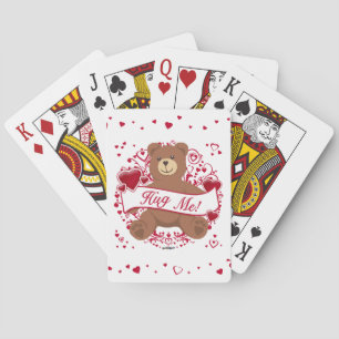 Hug me! Valentijnsdag Teddy Bear Pokerkaarten