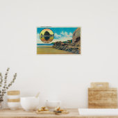 Hug Point op Cannon Beach en Haystack Rock Poster (Keuken)