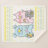 Hug Sameach Sherpa Hanukkah Blanket/medium Deken (Voorkant (horizontaal))