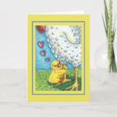 HUG UW MOMA, BABY CHICK LIEFT MOEDER HEN Blanco Kaart (Voorkant)