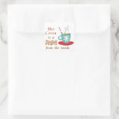 Hug van binnenuit vierkante sticker (Tas)