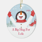 Hug voor Lola Kerstmis Snowman Ornament (Links)