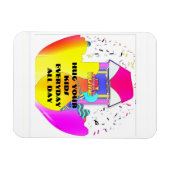 Hug Your Kids Everyday All Day Refrigerator  Magneet (Horizontaal)