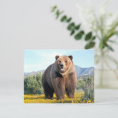 Huge Brown Bear Briefkaart (Staand voorkant)