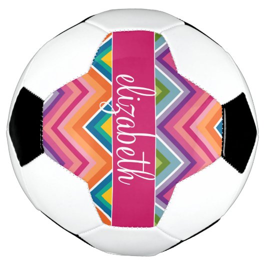 Huge Colorful Chevron Pattern Voetbal (Gedraaid)