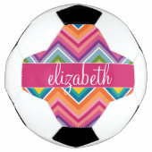 Huge Colorful Chevron Pattern Voetbal (Voorkant)