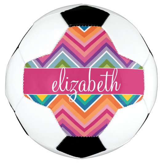 Huge Colorful Chevron Pattern Voetbal (Voorkant)