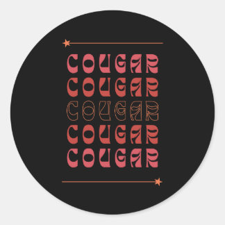 huge cougar ronde sticker