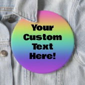 Huge Custom Rainbow Pin-on Button (In situ)
