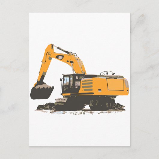 Huge Dirt Excavator Briefkaart (Voorkant)