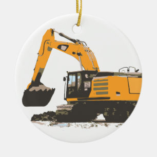 Huge Dirt Excavator Keramisch Ornament