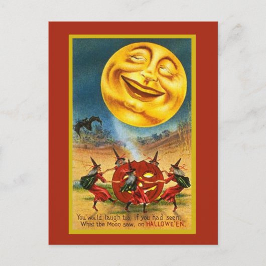 Huge Halloween Moon Card Briefkaart (Voorkant)
