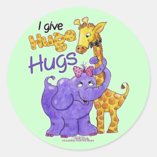 Huge Hugs Ronde Sticker