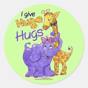 Huge Hugs Ronde Sticker