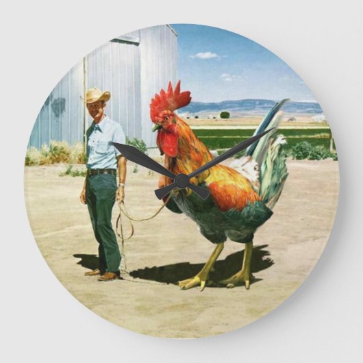 Huge Rooster Clock Grote Klok (Voorkant)
