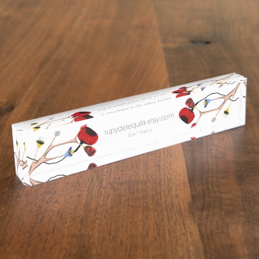 Huge Wild Poppy Naambordje (Zijkant)