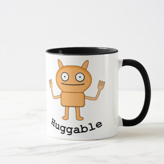 Huggable - Noir 11 oz Ringer Mug (Droite)
