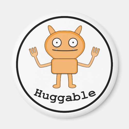 Huggable - Standard, Magnet rond De 2¼ Pouce (Devant)