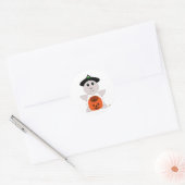 Huggable Witch White Sheep Ronde Sticker (Envelop)
