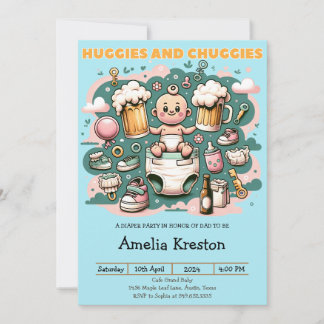 Huggies and Chuggies Cheers to Fatherhood Kaart