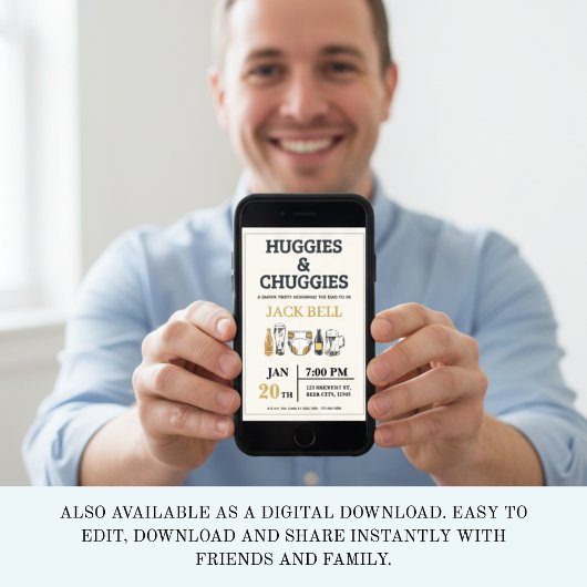 Huggies and Chuggies Invitation