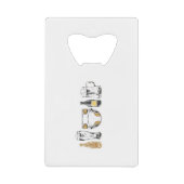 Huggies and Chuggies Kredietkaart Flessenopener (Voorkant)