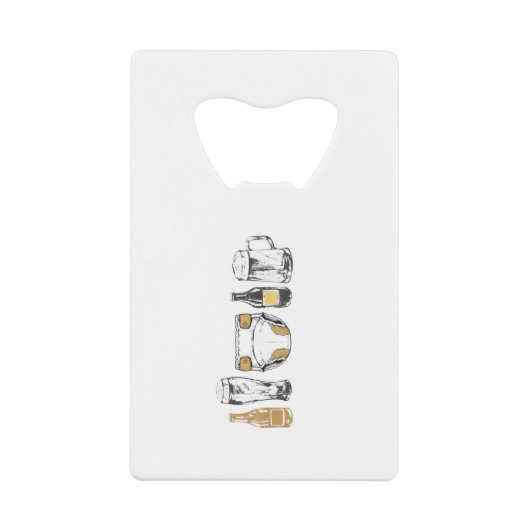 Huggies and Chuggies Kredietkaart Flessenopener (Voorkant)