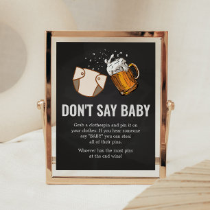 Huggies en Chuggies Baby shower Zeg geen Baby Poster